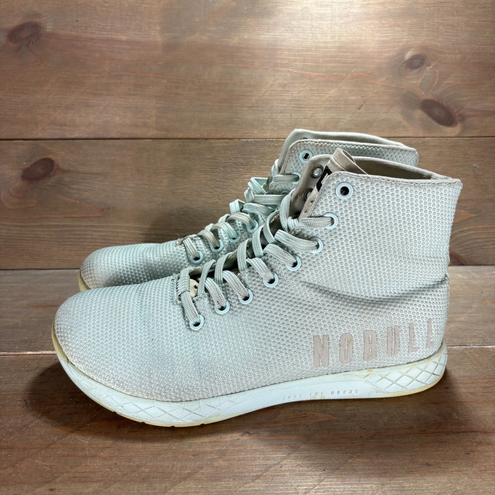 NOBULL High Top Trainer Womens size 9 shoes Mint Knit Lace Up Training sneakers